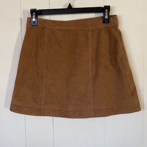 Suede skirt